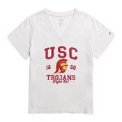 USC Trojans Women's League White Intramural Boyfriend T-Shirt